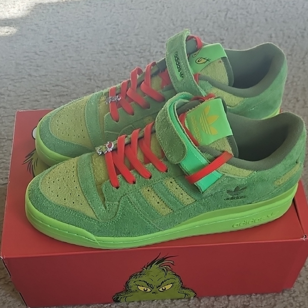 Adidas Grinch Vibrant Green and Red Sneakers